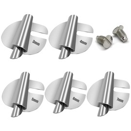 Fbshicung Universal Sewing Rolled Hem Foot 3-7mm Wide Hem Pressure Foot with 2pc Needle Plate Screws Curved Scroll Hemmer Sewing Accessory