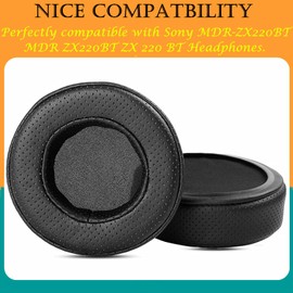 MDR-ZX220BT Ear Pads TaiZiChangQin Ear Pads Memory Foam Replacement Compatible with Sony MDR-ZX220BT MDR ZX220BT ZX 220 BT Headphone Upgrade Protein Leather Ear Pads