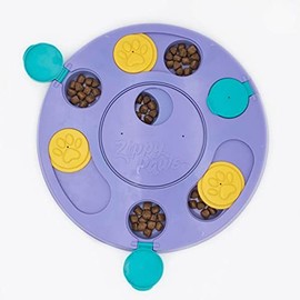 ZippyPaws - SmartyPaws - Puzzler Dog Toy - 3 in 1 Interactive Dog Toy Puzzle, Teaches Problem Solving Skills, Purple