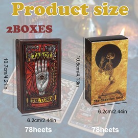 PMELCXD Beginner Friendly Tarot Cards - Tarot Deck with 78 Unique Designs, High Quality Paper, Ideal for Daily Fortune Telling and Collectors