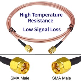 Kaunosta SMA Coax Cable Antenna Extender Extension SMA Male to SMA Male Adapter RG316 Wire Jumper Assembly RF Coaxial Coax Cable Low Loss 6.5ft for Security System WiFi Antenna Ham Radio