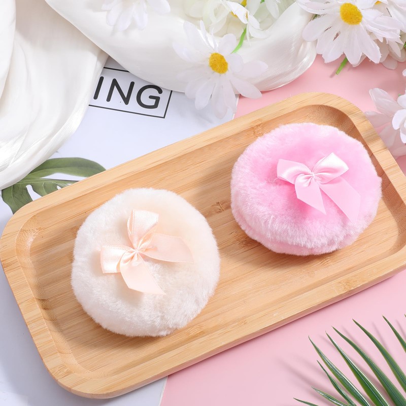 2 PCS Body Powder Puff, 3.5 Inch Dusting Powder Puff,