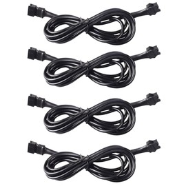 BDZMC 4PCS 59 Inch 4 Pin RGB LED Light Extension Cable Wire Cord Set, Neon Accent Atmosphere Light Power Extender for LED Motorcycle ATV Car Light Multi-Color Neon Strip Trucks SUV Rock Lights
