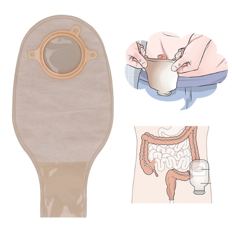 Colostomy Bag Nonwoven ABS Leak Proof Portable Ostomy Pouch for