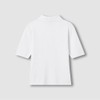 JAJU [JAJU] Women's Collar Short-Sleeve Knit_White