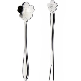 Nagao Flower Coffee Spoon, Himefork, Sakura, Set of 2, Made in Japan
