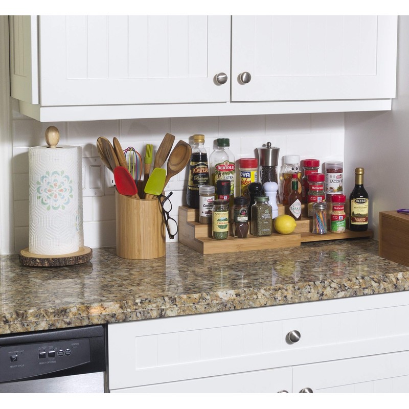 Lipper International 8827 Bamboo Wood Kitchen Tool Holder, 5-1/2" x