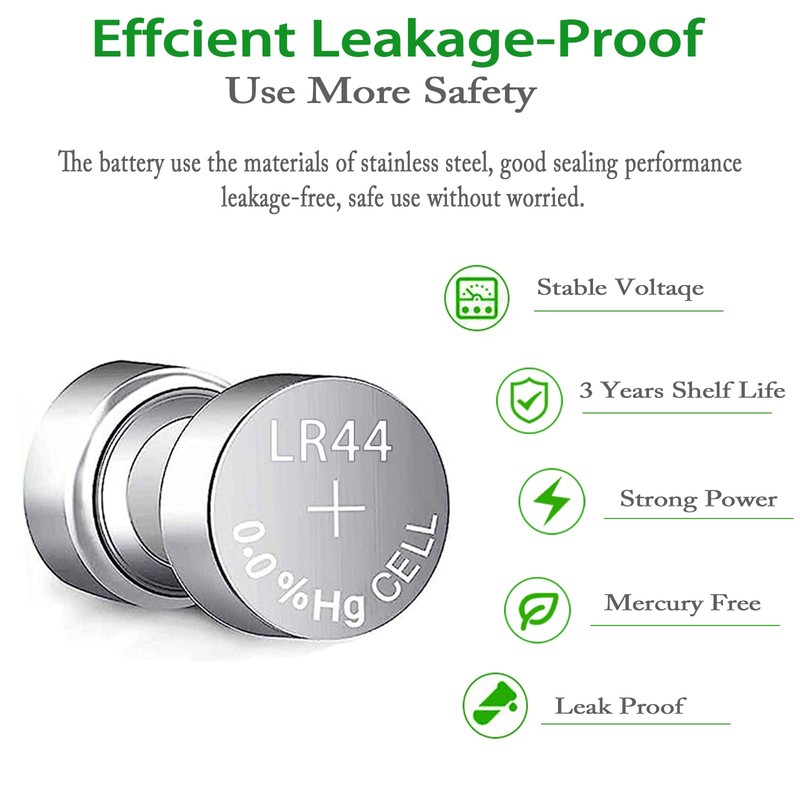 (50 Pack) LR44 AG13 303 357 A76 L1154F Batteries 【High
