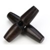 Pack of 12 Toggle Buttons Black Brown 30 mm Toggle