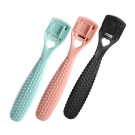 FRCOLOR Pedicure Tool Kit Foot File Razor Dermaplane Comfort Grip Removable Head Callus Remover for Foot Care