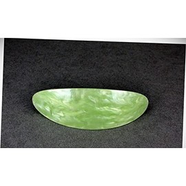 Perfect Hairstyle with Our Hair Accessories - Green Marbled Oval Plastic Curved Barrette Hair Clip 3 7/8" Long 1 1/16" Wide Fashionable Hair Accessory Hair Jewelry Accessories for Lady Women
