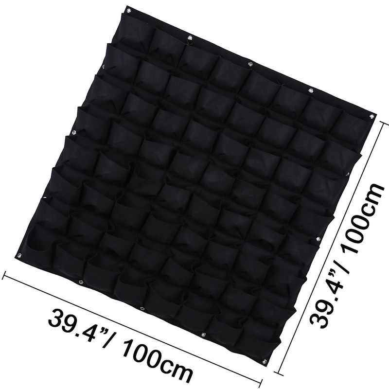 Ogrmar 64 Pockets Vertical Wall Garden Planter Plant Grow Bag