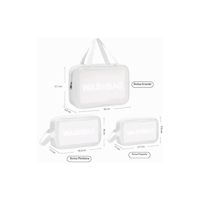 Bluemega Bolsa Neceser De Viaje De 3 Piezas Para Mujeres