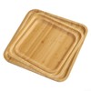 Square Bamboo Tray for Dinners, Parties and Bars, Long Shelf