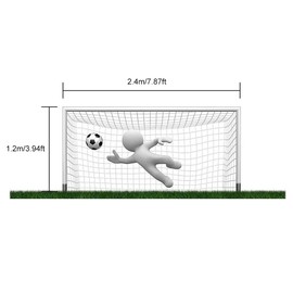 GLOGLOW Football Polypropylene Net 8ft x 4ft Green Yellow Blue Portable and Durable