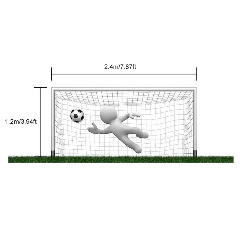 GLOGLOW Football Polypropylene Net 8ft x 4ft Green Yellow Blue