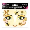 Bee Makeup Face Stickers Christmas Face Temporary Tattoos Yellow Face