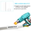 GREENCYCLE Compatible for Dymo 1805443 Heat Shrink Tubes Industrial Label