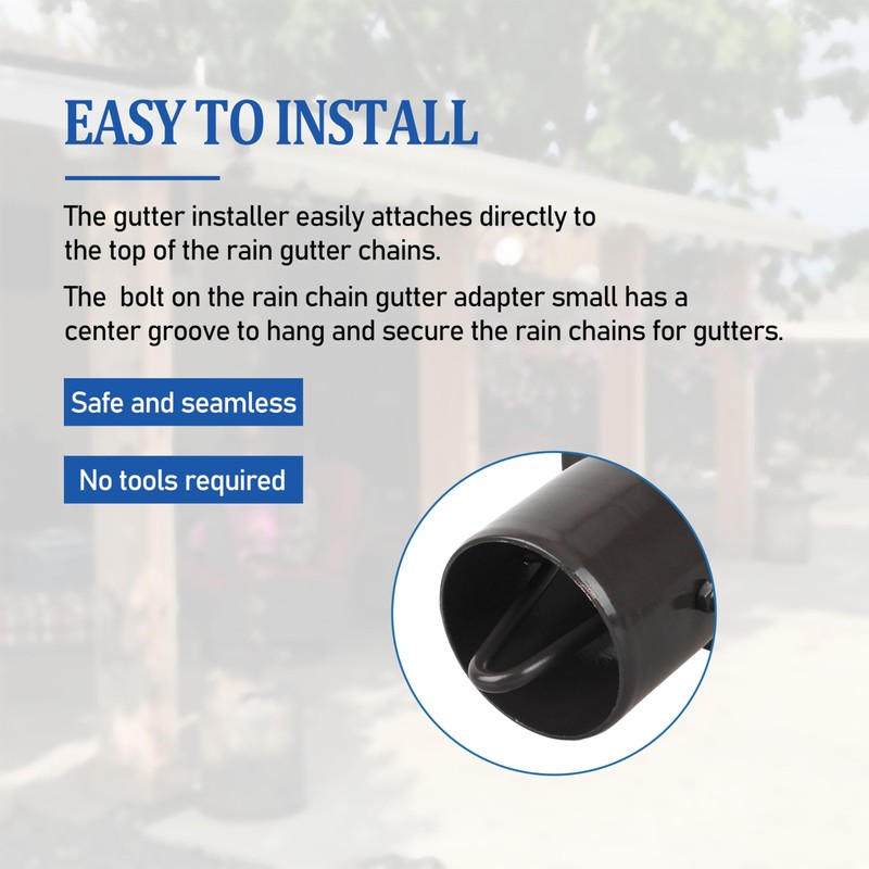 LNATPPE Rain Chain Gutter Adapter Rain Chain Installation Kits for