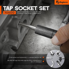 70500 Tap Socket Set Fit all M.C.T.I. Standard Number and Fractional Taps Up to 1/2", Including 1/8" Npt Taps And Metric Taps Up to 12mm(8pcs)