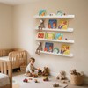Conamily Nursery Book Shelves, Scalloped Floating Shelves Set of 2