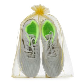 50PCS 12x16 Inches Organza Gift Bags with Drawstring Gift Packaging Big Bags -Large(Gold)