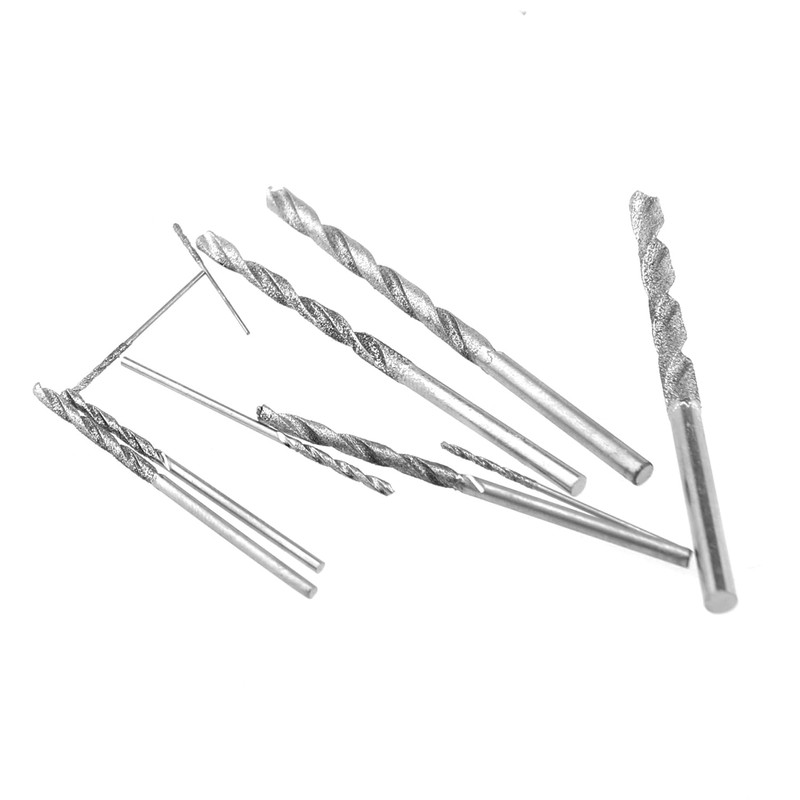 MEETOOT 10-Piece Diamond Drill Bit Set Heavy Duty Micro Drill