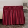 MEILA Wrap Around Bed Skirt Three Fabric Sides Elastic Dust