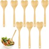8 Pcs Heart Shaped Wood Spoons, 11.8 in Kitchen Serving