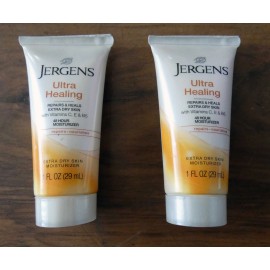 TWO Jergens Ultra Healing Lotion, 2x 1 oz tubes Free US Shipping