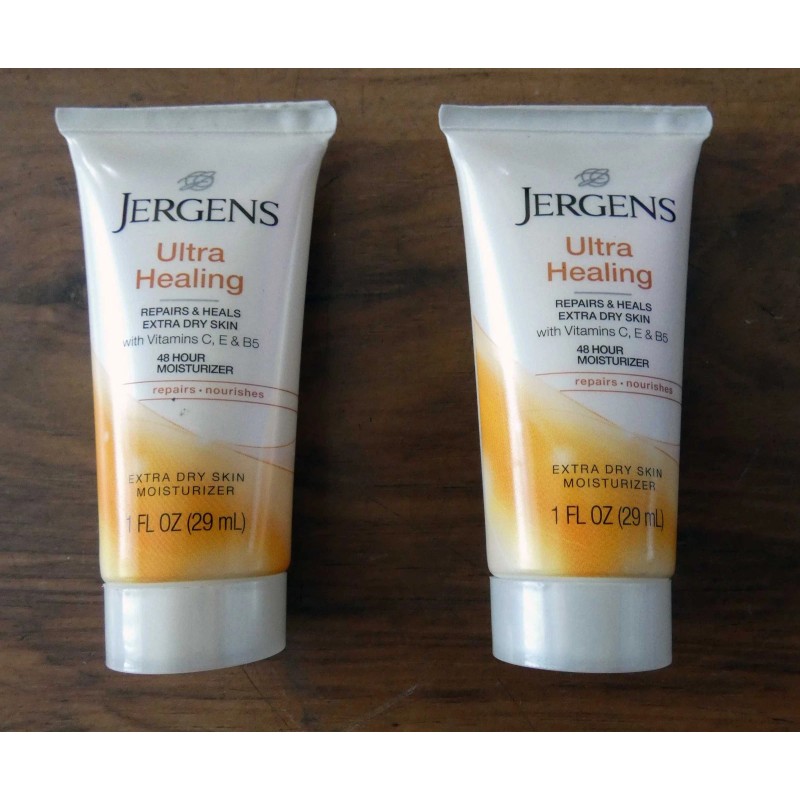 TWO Jergens Ultra Healing Lotion, 2x 1 oz tubes Free