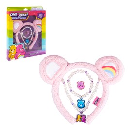 LUV HER CareBears Headbands for Girls - Kids Jewelry for Girls - Dress Up Set All in one Giftable Box - Headband - Play Jewelry Set - 4pc (Toddler Headband, Necklace, Dress Up Bracelet, Ring) Ages 3+
