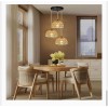 Unbranded 3 Light Rattan Pendant Lights Boho Hand Woven Rattan