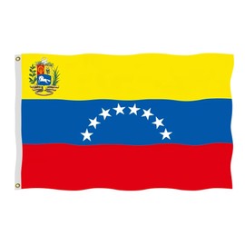 Venezuela Flag 8 Stars 8x12 FT, Outdoor Polyester Flags, Double Stitched Bolivarian Republic of Venezuela Flags with Brass Grommets and Stronger Header. (8X12)