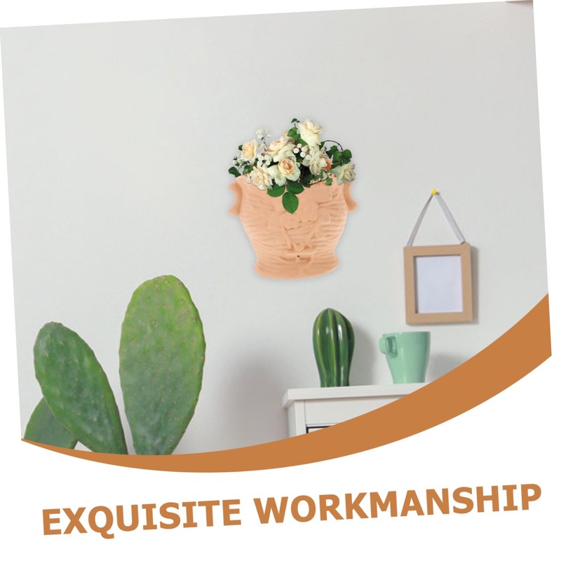KONTONTY Chlorophytum Flower Pot Wall Hanging Planter Modern Wall-Mounted Flowerpot