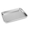 3x Stainless Steel Polished Trays 23cm, 31cm & 40cm Non
