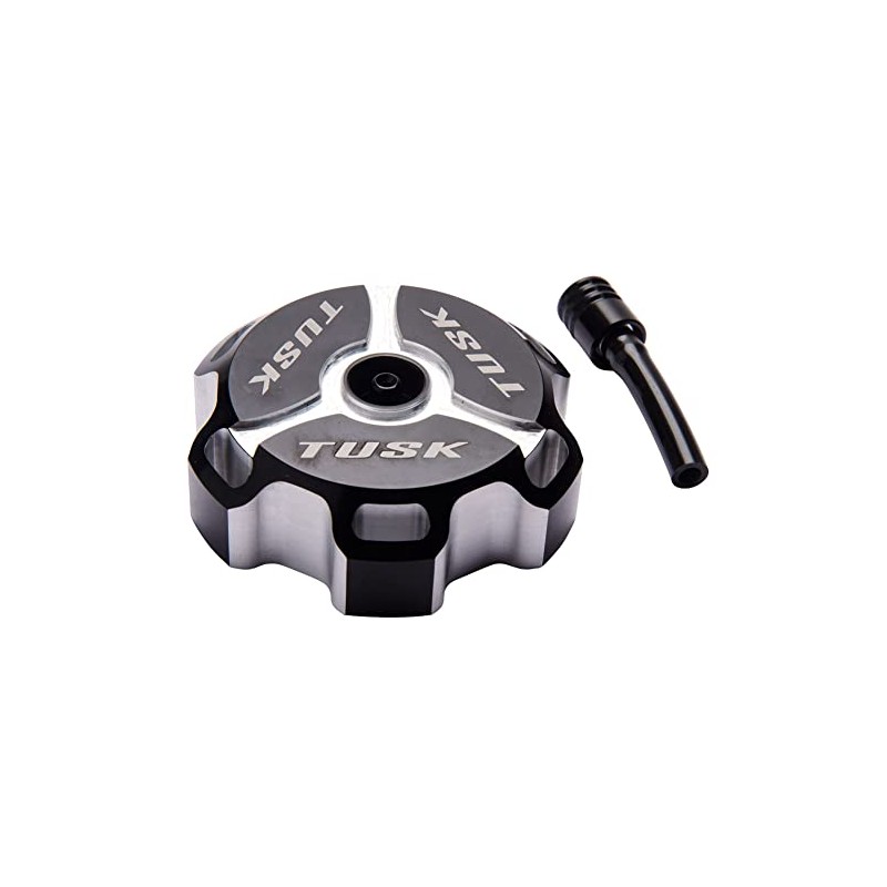 TUSK Billet Aluminum Gas Cap Black Machined for Yamaha Raptor