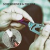MecArmy EH3 EDC Keychain Carabiner, Crowbar/Allen Key/Bottle Opener (Titanium)