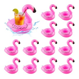 Aufblasbare Getränkehalter Flamingo,12 Stück Getränkehalter Pool Flamingo,aufblasbare Getränkehalter Set,aufblasbares Pool Getränkebecher für Sommer Beachparty Pool Hawaii Party (A)