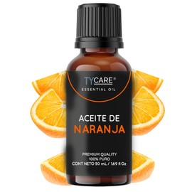 TY CARE Aceite Esencial 100% Puro PREMIUM - 50 ML (Naranja) - Puro y Natural, Aroma Cítrico Dulce para Aromaterapia