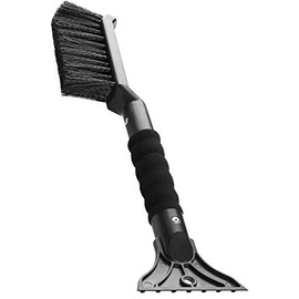 OxGord 2-in-1 Ice Scraper & Snow Brush - No Scratch w/Soft Bristle Best for Frost Remover & Broom Removal Tool - Auto Windshield Window Cleaning Kit - Heavy Duty Winter Car Accessories w/Grip Handle​