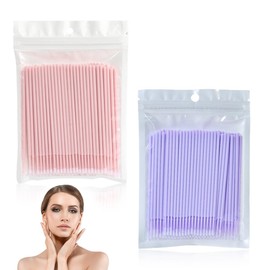 UEAVOID Pack of 100 Head Bendable Ultra Fine Microbrush Micro Brushes Cleaning Sticks for Mini Brush Eyelash Extension Accessories for Makeup and Cleaning