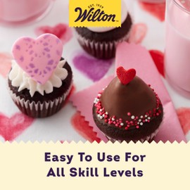 Wilton Jumbo Heart Sprinkles, Heart-Shaped Sprinkles for Valentine's Day Cakes, Cupcakes & Cookies, 3.2 oz, Red and Pink
