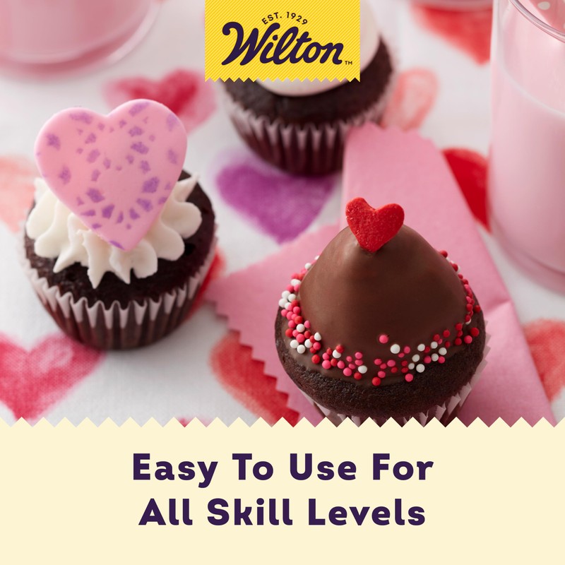 Wilton Jumbo Heart Sprinkles, Heart-Shaped Sprinkles for Valentine's Day Cakes,