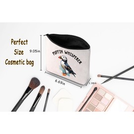 JNIAP Puffin Gift Puffin Whisperer Cosmetic Bag Puffin Bird Lover Gift (Puffin Whisperer Bag)