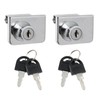Risbay Showcase Lock Stainless Steel No Drill Glass Door Lock