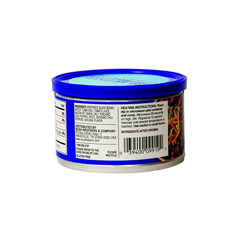 Bush’s Best Black Bean Dip, 9.5 Ounce (Pack of 12)