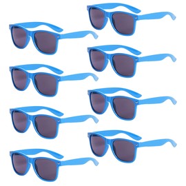 Unning 8 Pack Neon Sunglasses Bulk Retro 80s Colorful Sunglasses Multipack Vintage Party Sunglasses for Adults Men Women