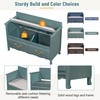 LUMISOL Retro Storage Bench Entryway Bench with Removable Cushion and