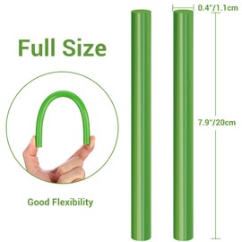 ENPOINT Hot Glue Sticks Full Size, 12 Pack 8" Long Green Hot Melt Glue Sticks Colored, Adhesive Craft Glue Sticks for Fabric Wood DIY Painting Decoration Waxing, Standard Size 0.43" Dia